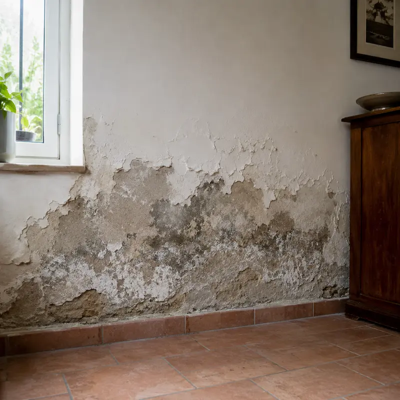 Umidità Muffa sulle pareti causata da umidità di risalita